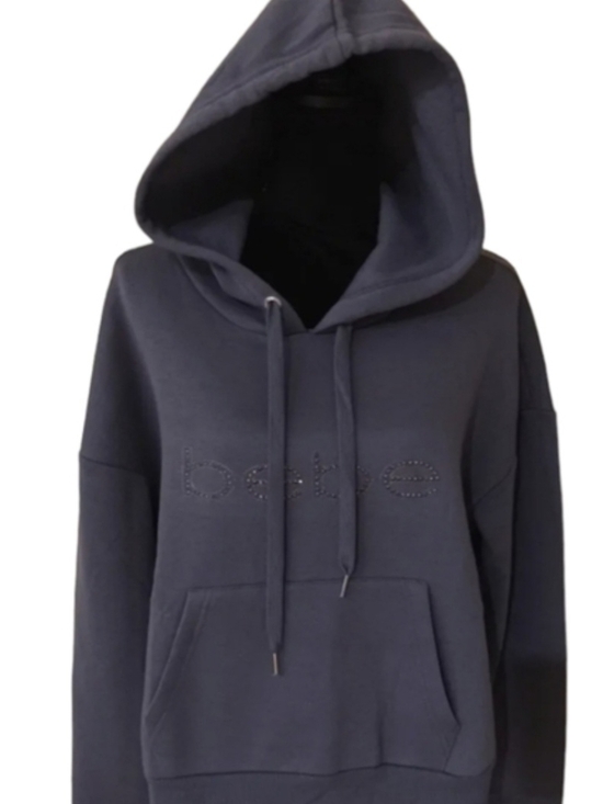 bebe Tops - bebe Navy Hooded Pullover with Studded Logo